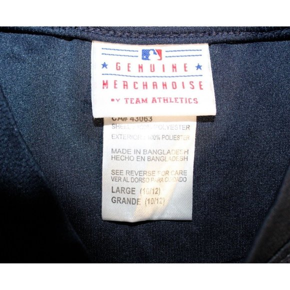 MLB Baseball Tampa Bay Rays Shirt Youth Boys Large Blue Genuine Merchandise - Picture 3 of 4